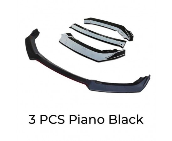 Audi A4 3 parça Lip Üniversal ABS plastik piano black Flaplı