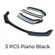 Fiat Egea ile Uyumlu 3 parça Lip Üniversal ABS plastik piano black Flaplı