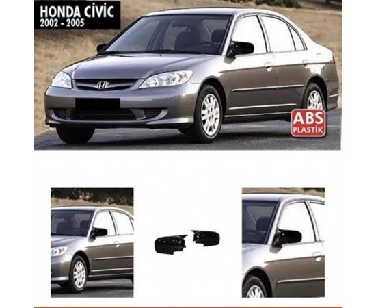 Honda Civic Vtec Yarasa Ayna Kapağı 2002 - 2005 ABS Plastik Batman Piano Black