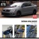 Vw Volkswagen Jetta Yarasa Ayna Kapağı ABS Plastik Batman Piano Black Batman ayna Kapağı 2010-2018 Modeller için 