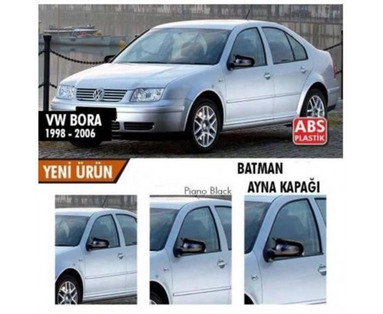 Volkswagen Bora Yarasa Ayna Kapağı ABS Plastik Batman Piano Black Batman ayna
