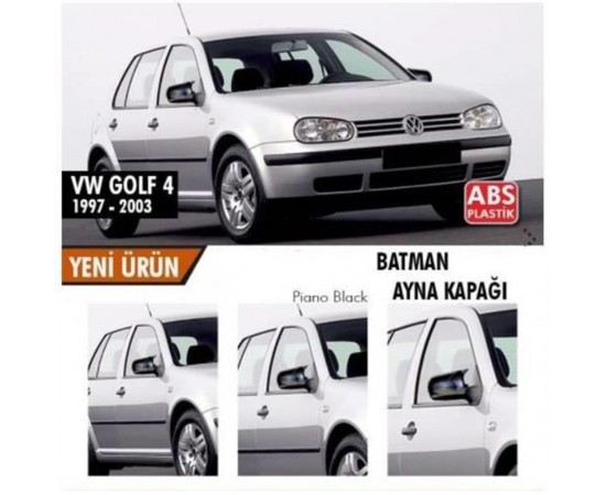 Volkswagen Golf 4 Yarasa Ayna Kapağı ABS Plastik Batman Piano Black Batman ayna