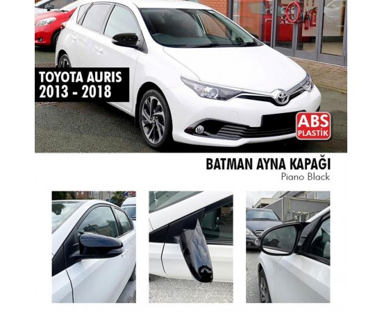 Toyota Auris Yarasa Ayna Kapağı ABS Plastik Batman Piano Black Batman ayna Kapağı 2013-2018 Modeller için 